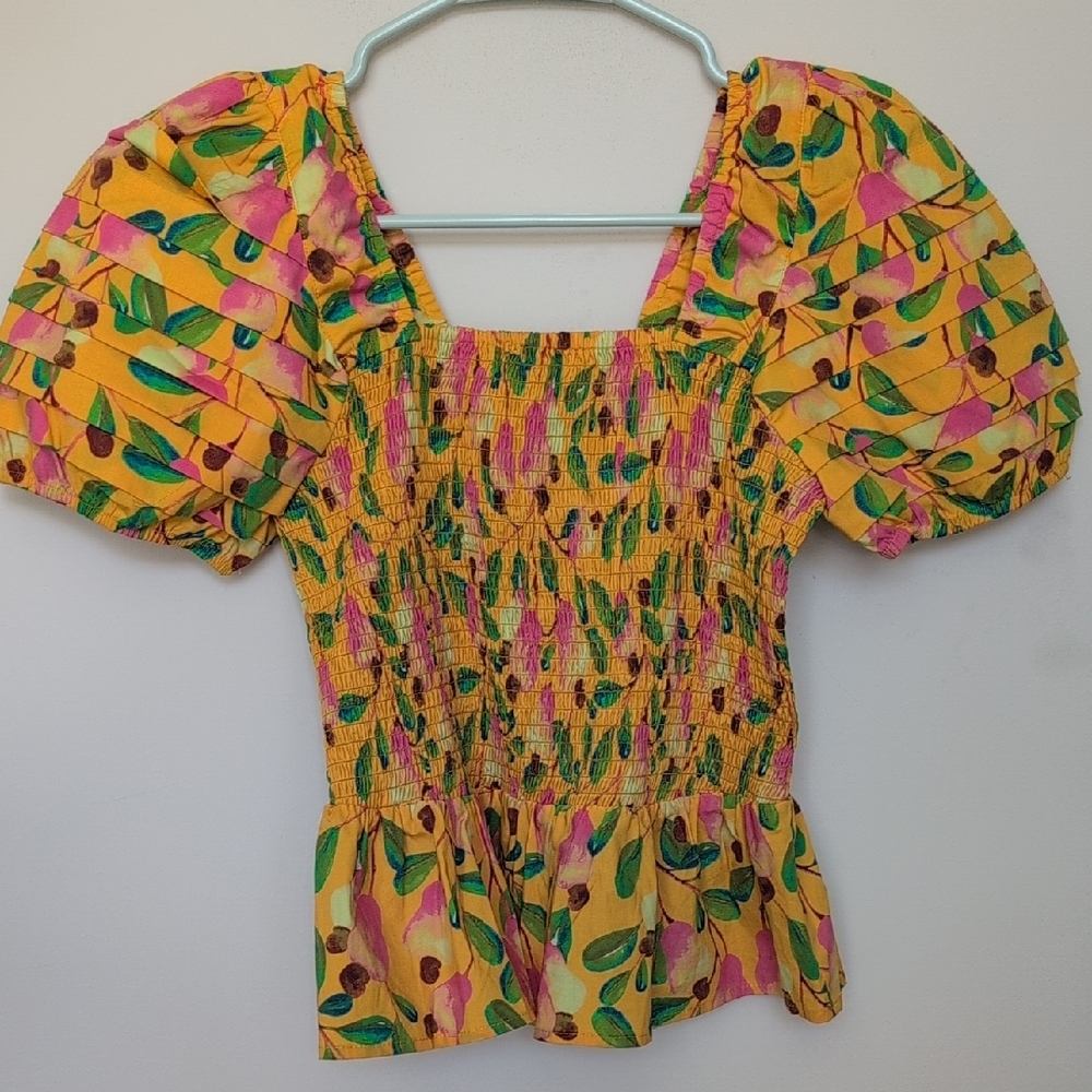 New Farm Rio Patterned Puff Sleeve Top - Picture 4 of 6
